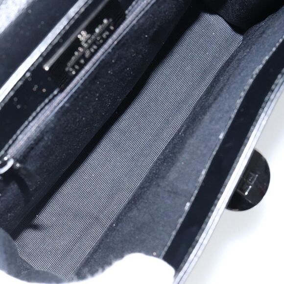 Givenchy Twist Lock Top Handle Bag Leather Black Leather Handbag (Pre-Owned) - Picture 5 of 16